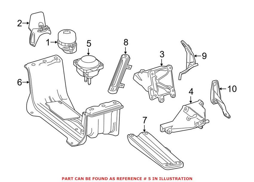 Mercedes Automatic Transmission Mount 1662401318